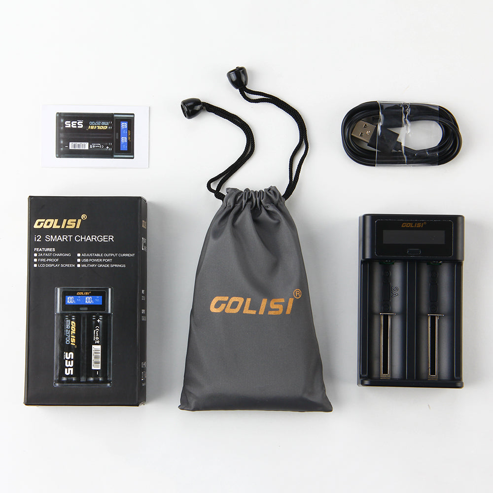 Golisi I2 2A Smart USB Chargers with LCD Screen