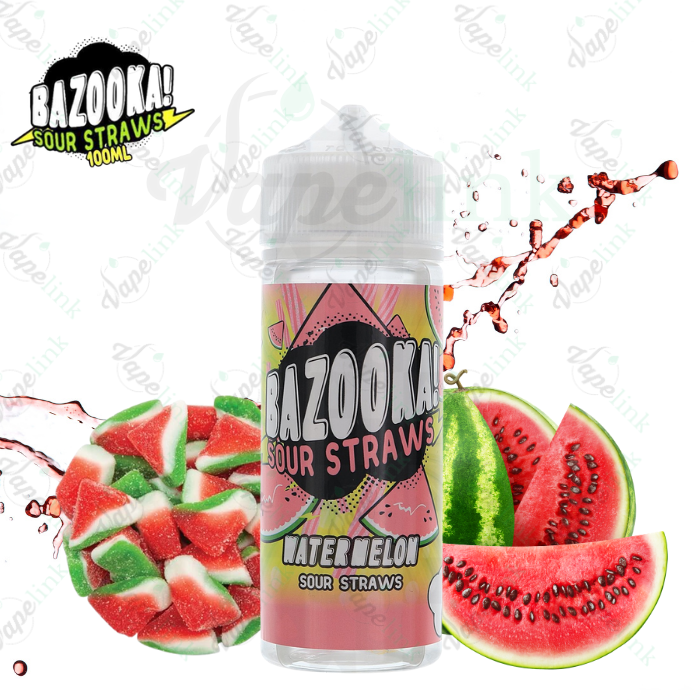 Bazooka Sour Straws - Watermelon 100ml