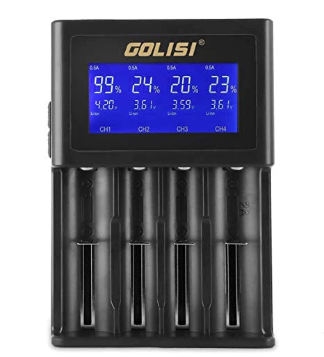 Golisi S4 Smart Charger with LCD Screen (4 Bay)