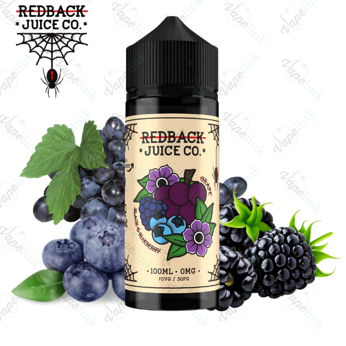 Redback Juice Co. - Grape, Black & Blueberry 100ML