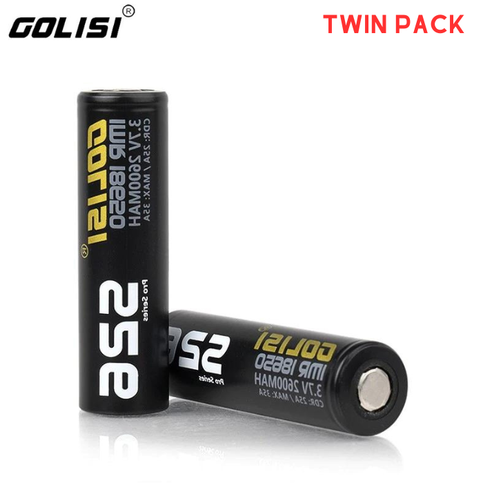Golisi S26 18650 2600mAh 35A Max Batteries with Case (2pcs/pack)