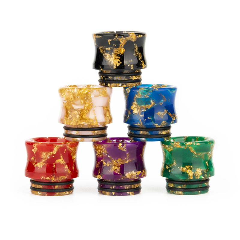 AS201 Resin & Gold Flakes 810 Drip Tip Mouthpiece 1pc Pack