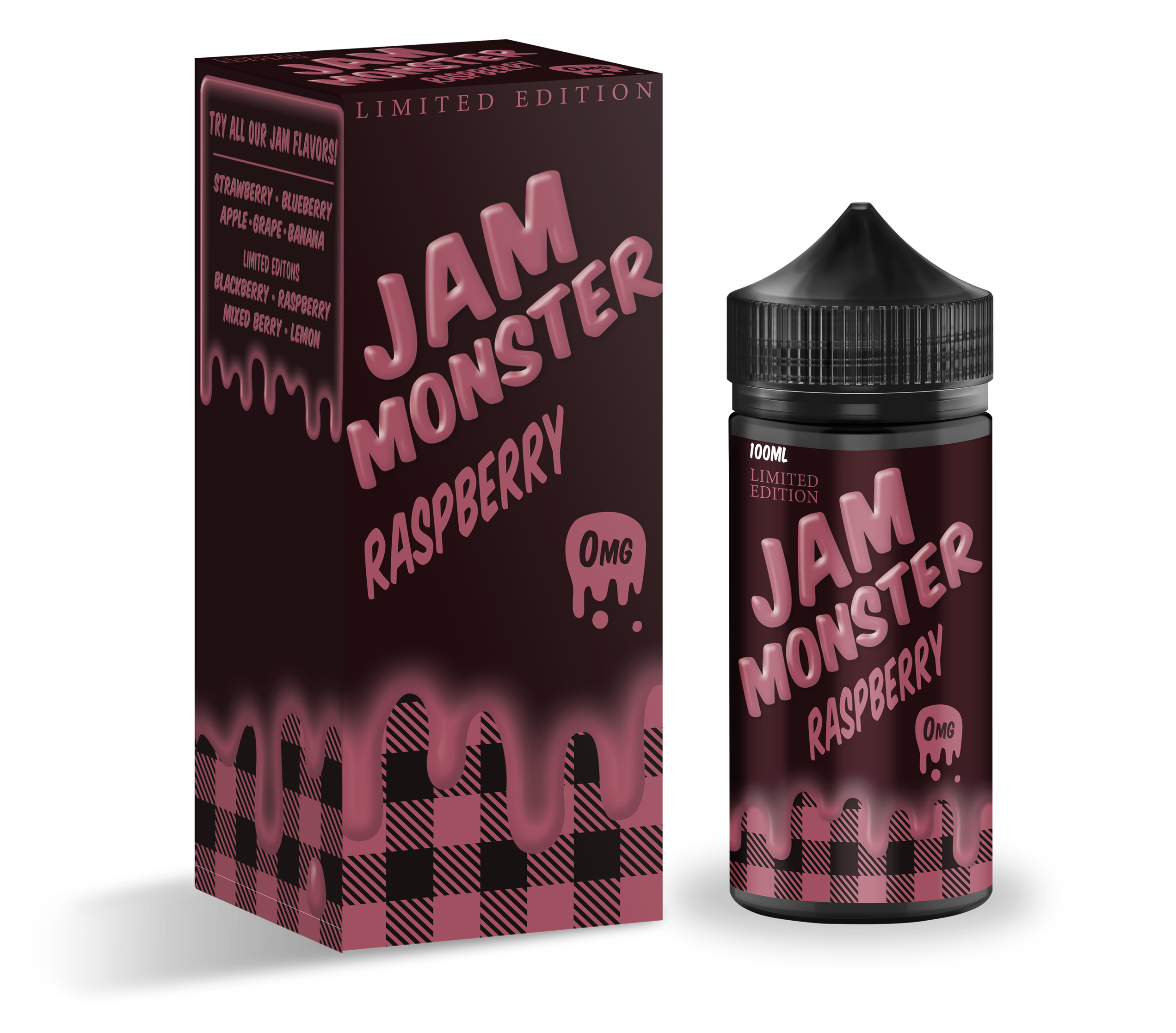 Raspberry By Jam Monster Vape Juice 100ml USA