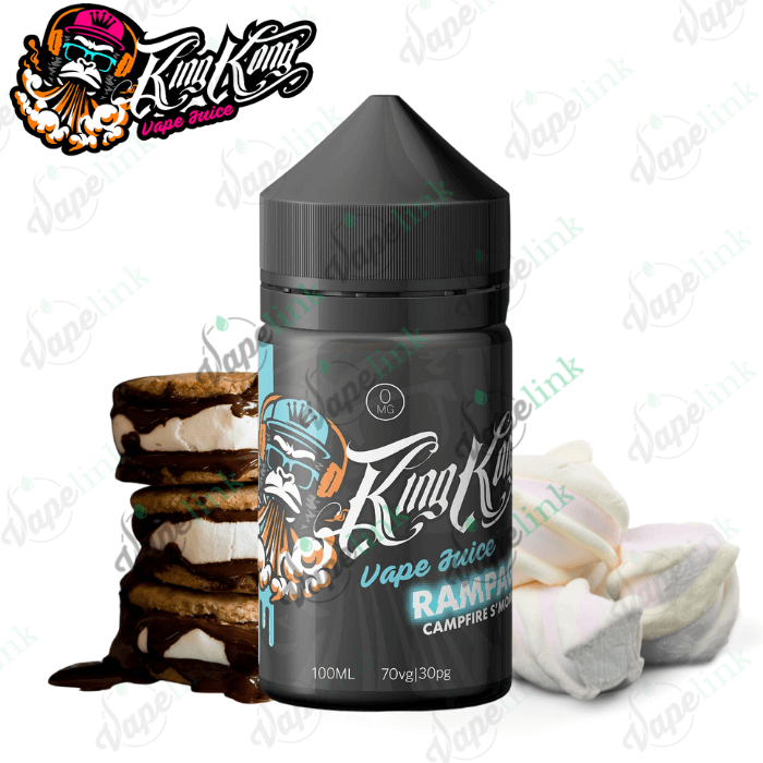King Kong Vape Juice - Rampage - Campfire S'mores 100ml Vapelink Australia King Kong Vape Juice - Rampage - Campfire S'mores 100ml Vapelink Australia