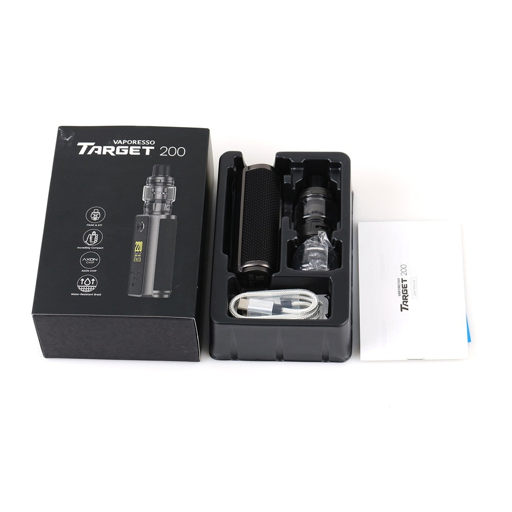 Vaporesso Target 200 Kit With iTank 8ml-Packaging Content