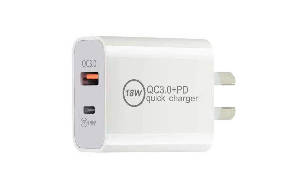 18W QC3.0 + PD Quick Charger Wall Adapter