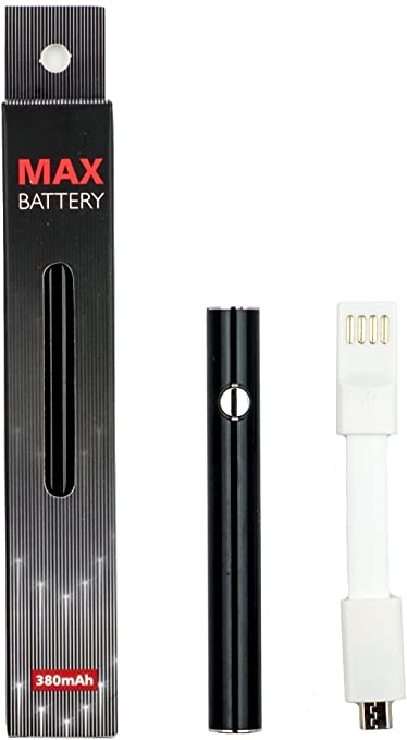 Max Battery - Vape Pen Battery 380mAh - For Use With CBD/THC Cartridges