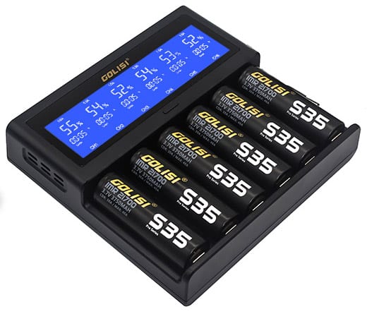 Golisi S6 Smart Charger with LCD Screen (6 Bay)