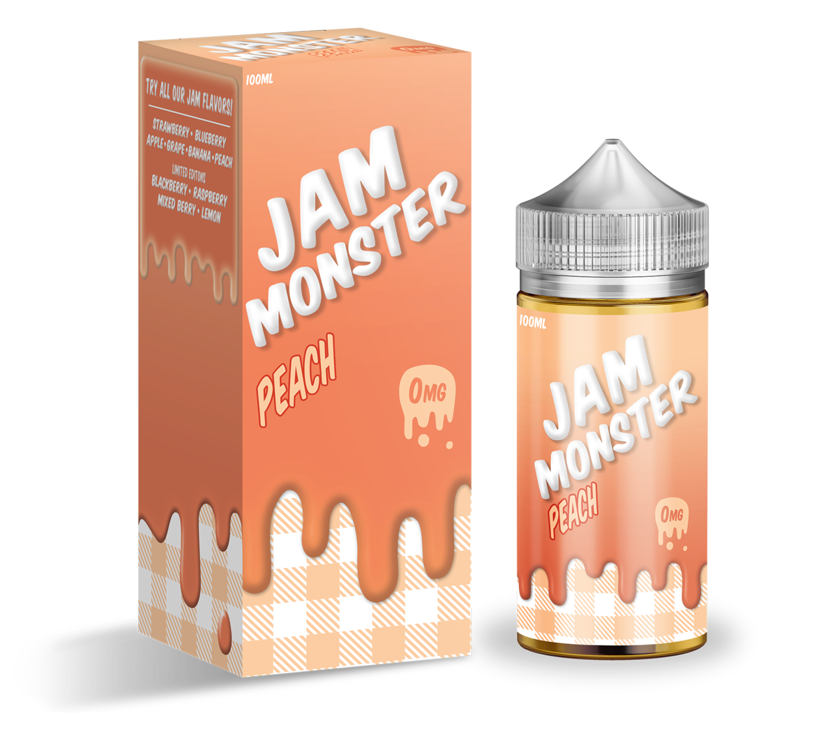 Peach by Jam Monster vape juice USA 100ml